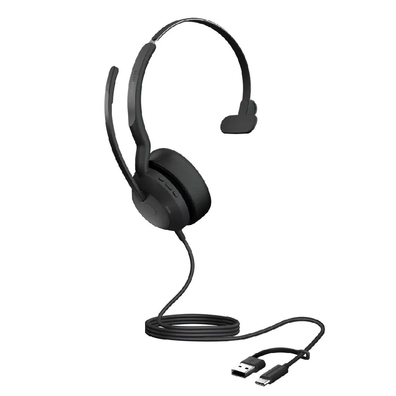 Jabra Evolve2 50 MS Mono Headset + USB-C/A Adapter 25089-899-799 - Image 2