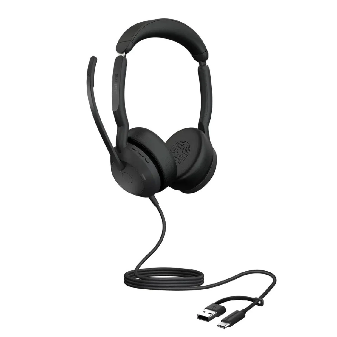 Jabra Evolve2 50 MS Stereo Headset with USB-C/A Adapter - Image 2