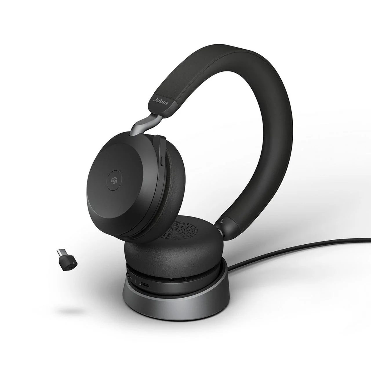 Jabra Evolve2 75 UC Stereo Wireless Bluetooth Headset with Charging Stand