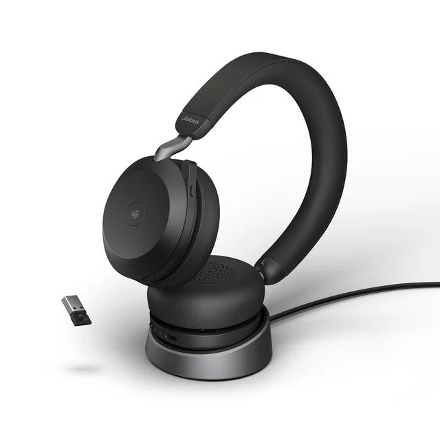 Jabra Evolve2 75 UC Stereo Wireless Bluetooth Headset with Charging Stand USB-A