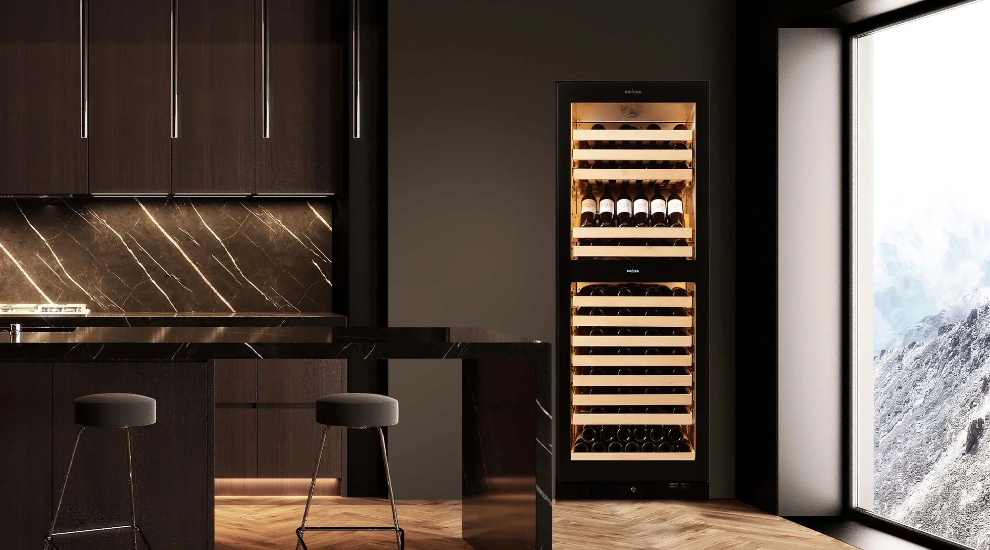 Kadeka KE135TL 133 Bottles Wine Chiller Element Series KE135TL/TR - Image 5