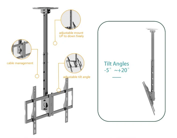 Kaloc KLC-T1 32"-80" Led Lcd Flat penal Ceiling Bracket - Image 3