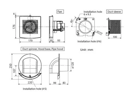 KDK 15EGKA Wall Mount Ventilating Fan - Image 4