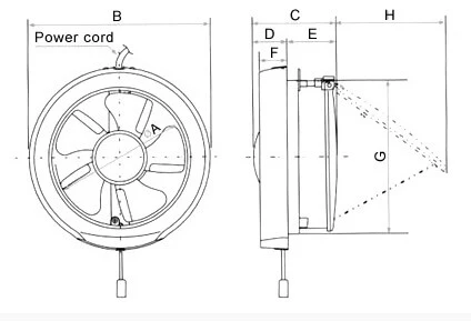 KDK 20WUD Window Mount Ventilating Fan 20cm - Image 3