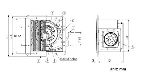 KDK 24CHRB Ceiling Mount V-fan - Image 3