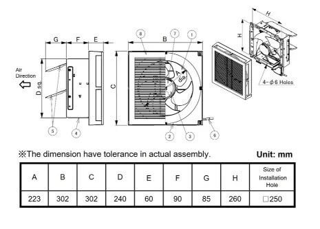 Kdk 25ALA Wall Mount Ventilating Fan 25cm - Image 3