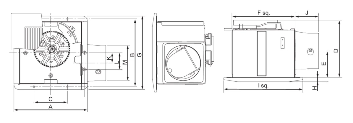 KDK 32CHH Ceiling Mount Ventilating Fan 32cm - Image 4