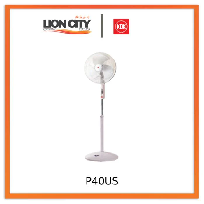 KDK P40US 16" 40cm 3-speed Stand Fan with Metal Blade (CH, WH, GL) - Image 3
