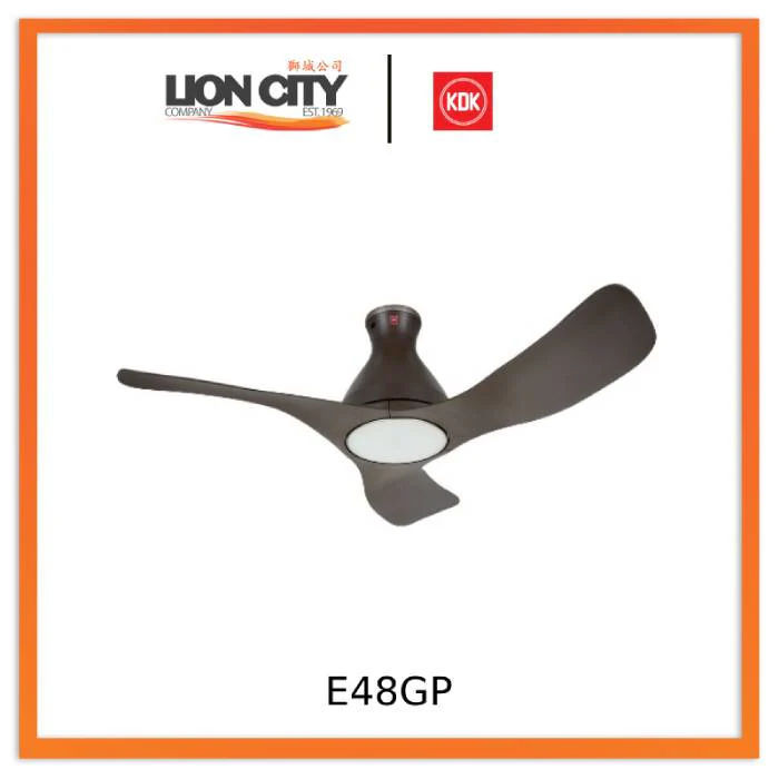 KDK E48GP White/Brown Dual function WIFI Direct Current Remote Ceiling Fan - Image 3