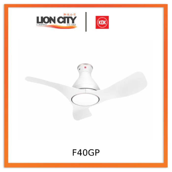 KDK F40GP Brown/White 40" DC Ceiling Fan with Remote & Wi-Fi Mobile App Control - Image 4