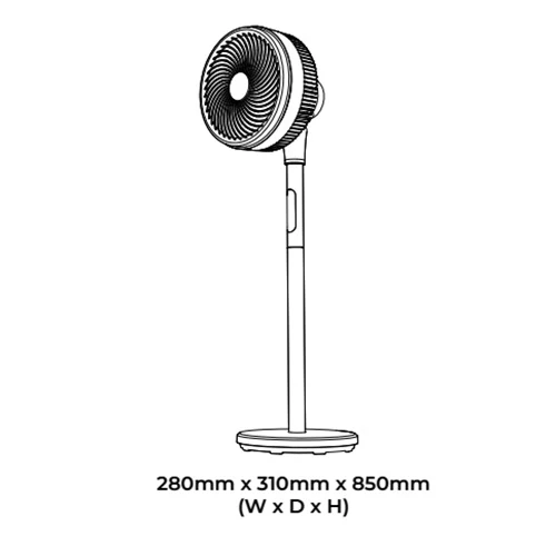 KDK HL19S DC Stand Fan 7.5" (19cm) - Image 5