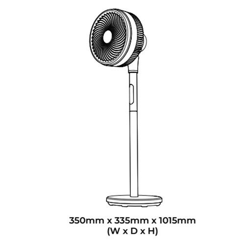 KDK HN30S DC Stand Fan 12" - Image 3