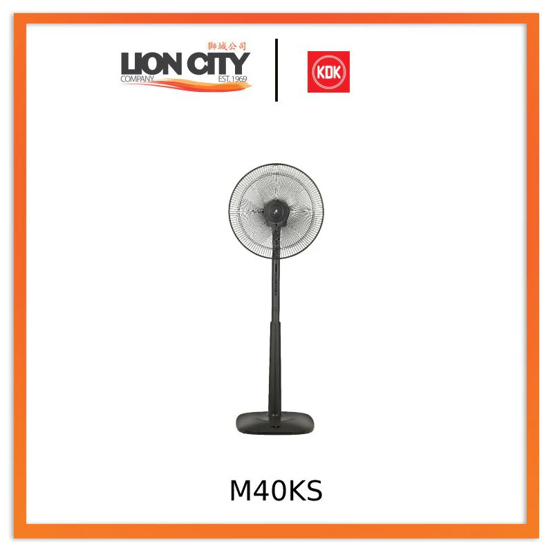 KDK M40KS Grey/Gold Stand Fan with Alleru-Buster filter, Remote Control and Adjustable Height - Image 2