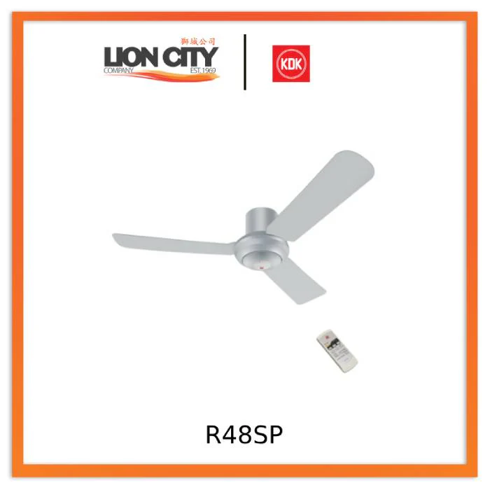 KDK R48SP White/Silver 120cm Remote Controlled Ceiling Fan - Image 3