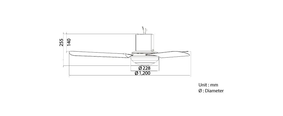 KDK R48SP White/Silver 120cm Remote Controlled Ceiling Fan - Image 5