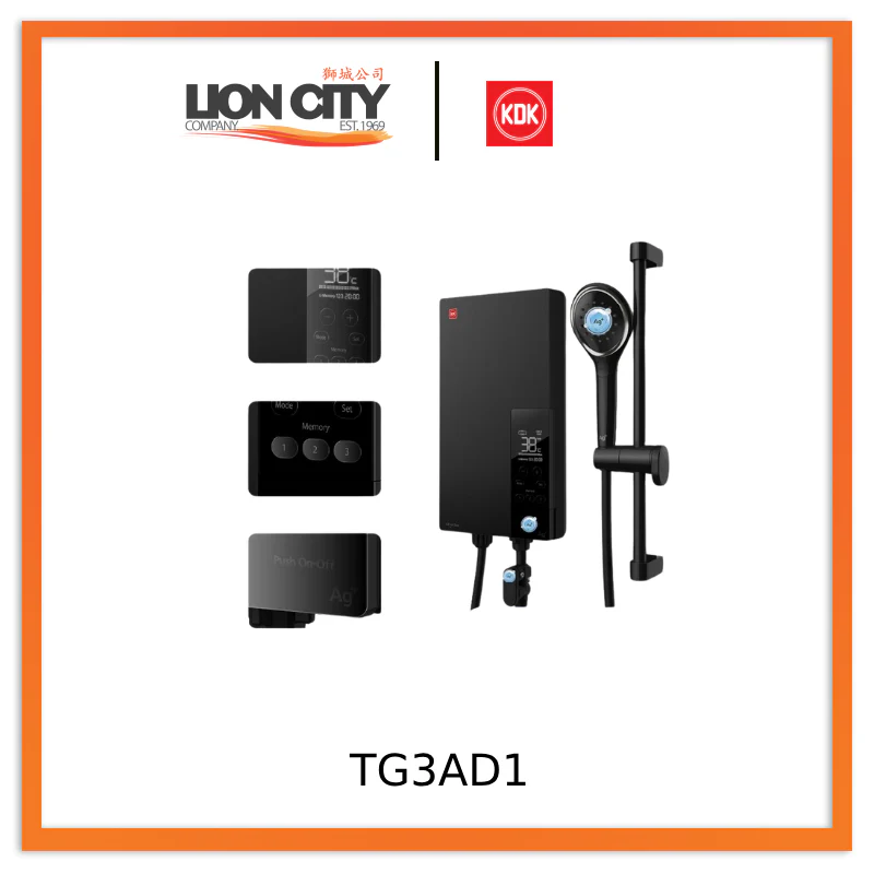 KDK TG3AD1 Instant Water Heater with LCD Corner Control
