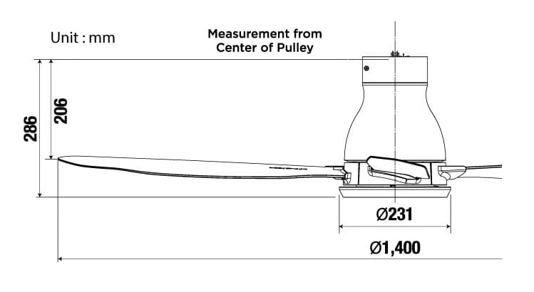 KDK W56WV Black/White DC Motor Ceiling Fan - Image 4