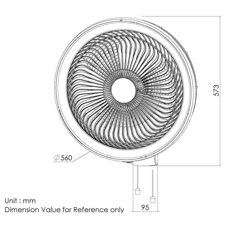 KDK YU50X White/Black Industrial Wall Fan 50cm (Pre-Order) - Image 6