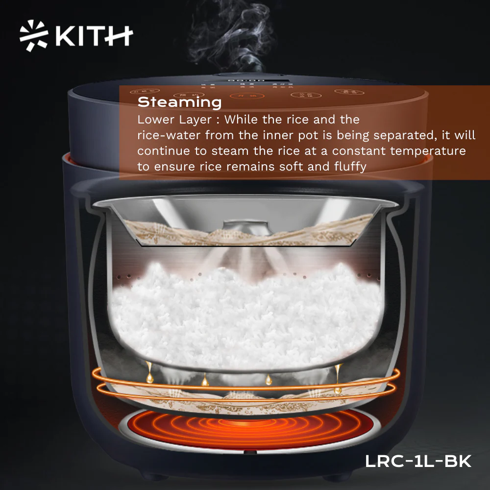 KITH Low-Sugar Rice Cooker LRC-1L-BK - Image 5