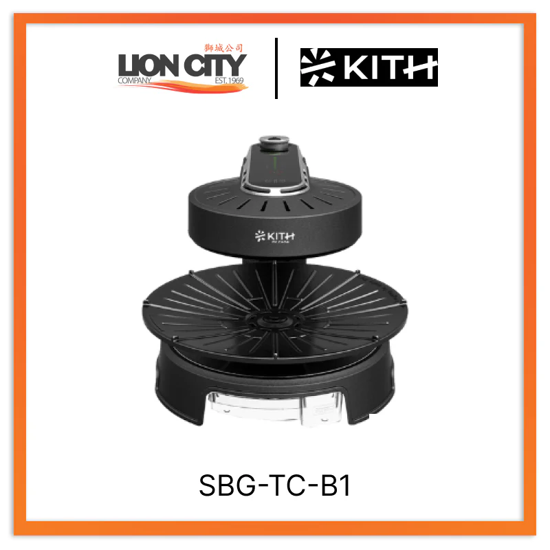 Kith SBG-TC-B1 Smokeless Bbq Grill (Touch Control) | Patented 360° Auto Rotate Grill Pan