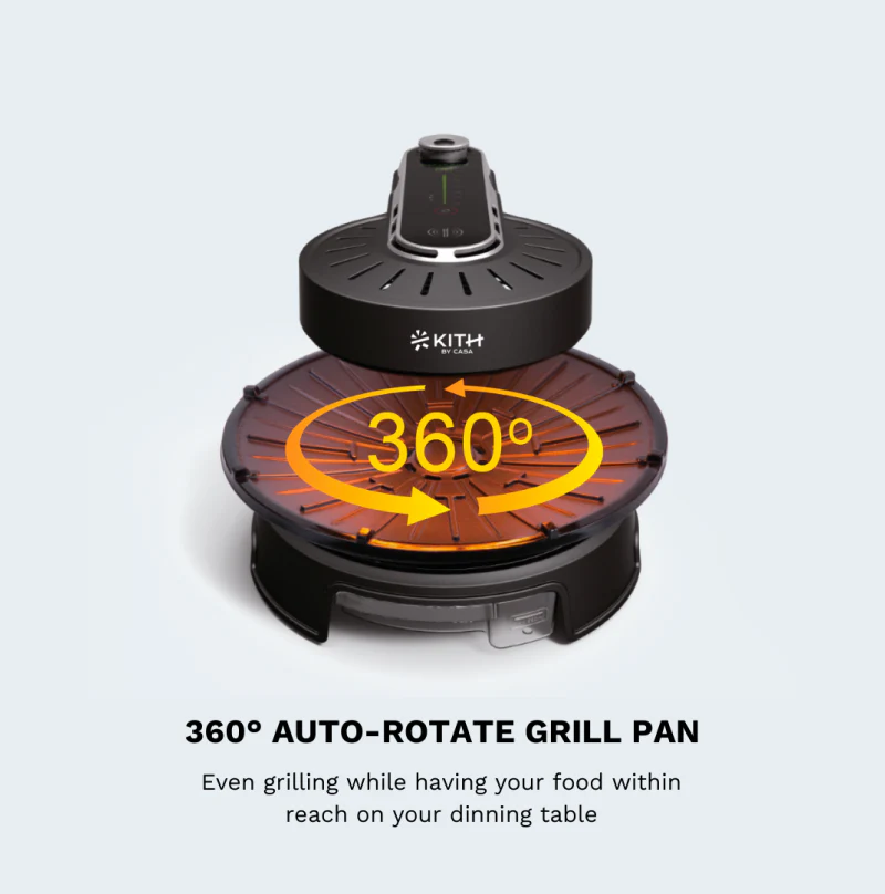 Kith SBG-TC-B1 Smokeless Bbq Grill (Touch Control) | Patented 360° Auto Rotate Grill Pan - Image 4