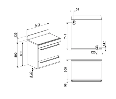 KT90PE + TR90P9 Hood & Freestanding Cooker Bundle - Image 6