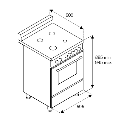 Bertazzoni RI64C61BX/RI64C61BXR/RI64C61BXB 60 cm 4-burner Range Cooker Electric Oven - Image 7