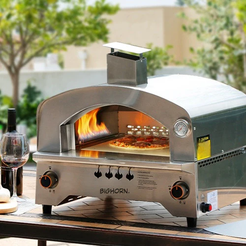 Large Gas Pizza Furnace Italian Classic Stainless Steel Oven - Image 3