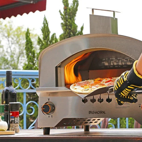 Large Gas Pizza Furnace Italian Classic Stainless Steel Oven - Image 4