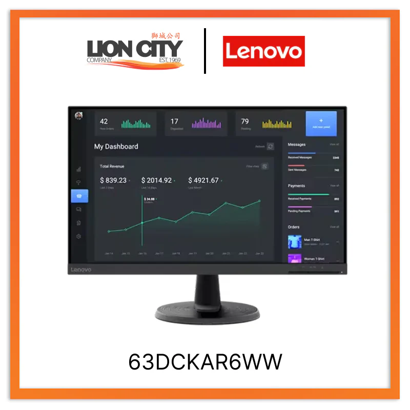 Lenovo ThinkVision C24-40 23.8" Monitor 63DCKAR6WW