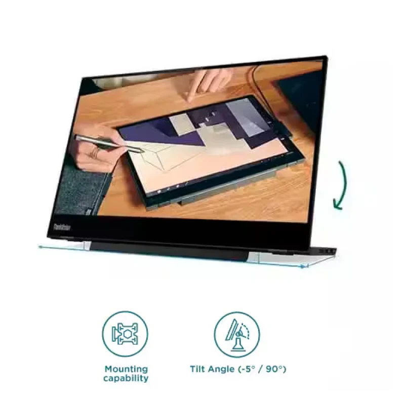 Lenovo ThinkVision M14t FHD AG with Multi-touch 62A3UAR1WW - Image 3
