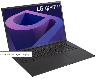 LG 17Z90Q-V.AP75A3 gram 17.0'' with 12th Gen Intel® Core™ i7 Processor and WQXGA (2560 x 1600) Anti-Glare IPS Display - Image 3