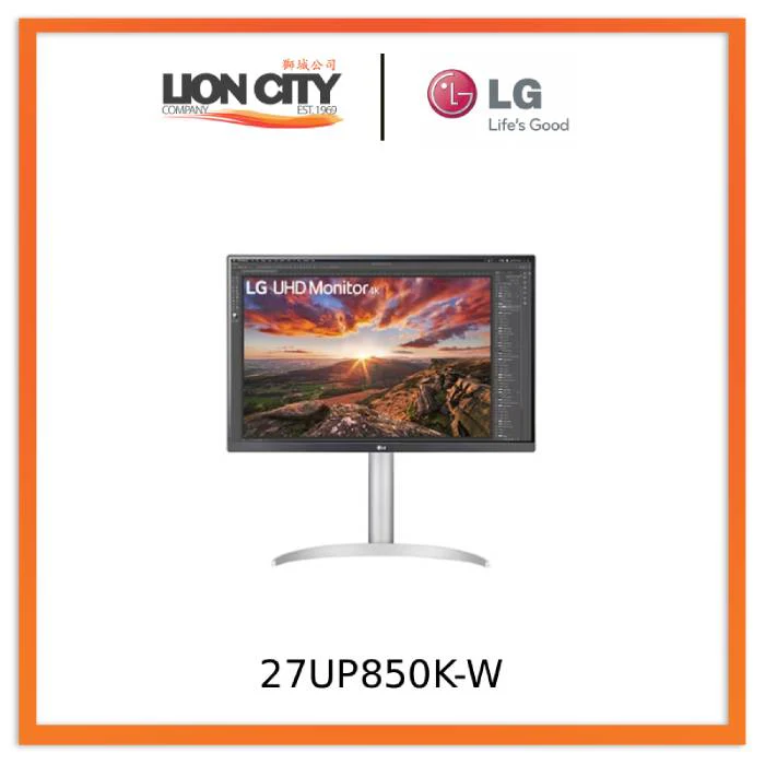 LG 27UP850K-W LG UHD 4K 27" IPS Display Monitor with USB Type-C™