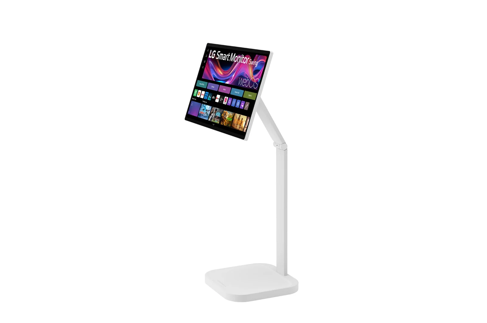 LG 31.5-inch 32U889SA-W 4K UHD IPS Smart Monitor Swing Touchscreen Rolling Stand - Image 7