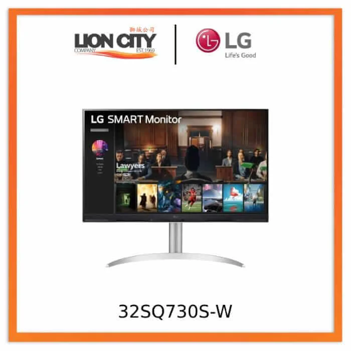 LG 32SQ730S-W 32" 4K UHD MyView Smart Monitor with webOS and USB Type-C