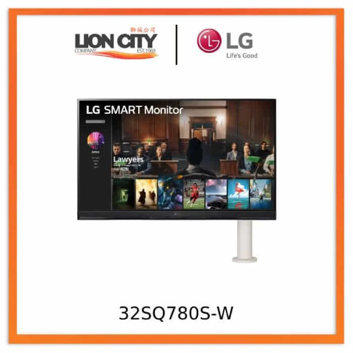 LG 32SQ780S-W 32" 4K UHD Smart Monitor with webOS and Ergo Stand