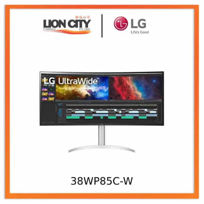 LG 38WP85C-W 38 (96.52cm) Curved UltraWide QHD IPS HDR Monitor with USB Type-C™