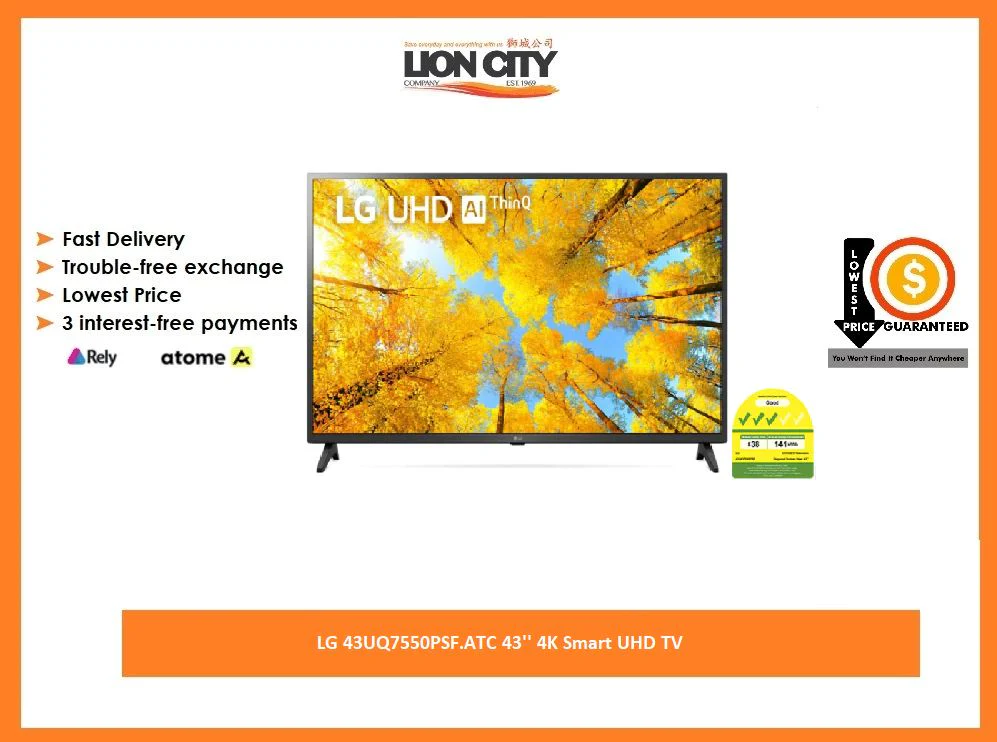 LG 43UQ7550PSF.ATC 43'' 4K Smart UHD TV