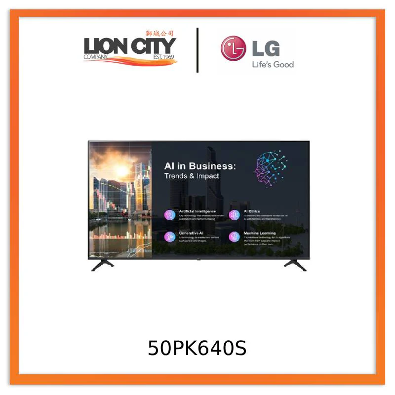 LG 50PK640S0SB 4K 50" UHD TV Signage