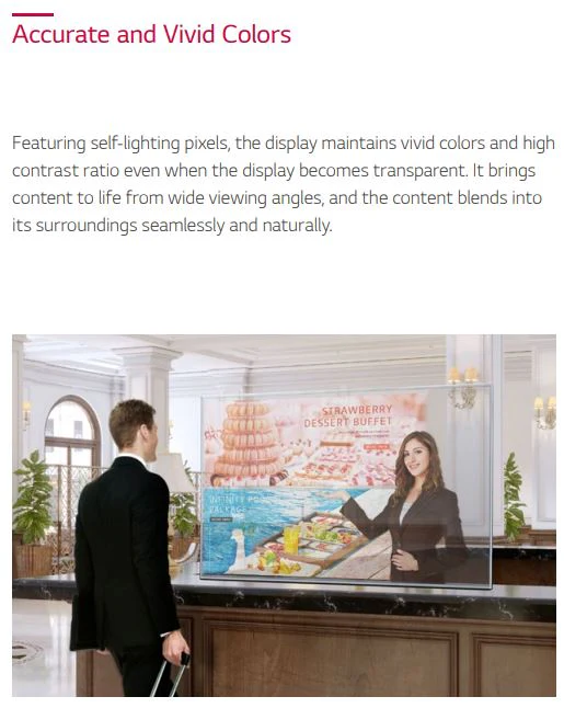 LG 55EW5TF Transparent OLED Touch Signage - Image 2