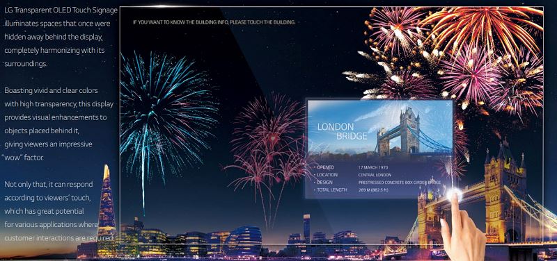 LG 55EW5TF Transparent OLED Touch Signage - Image 4