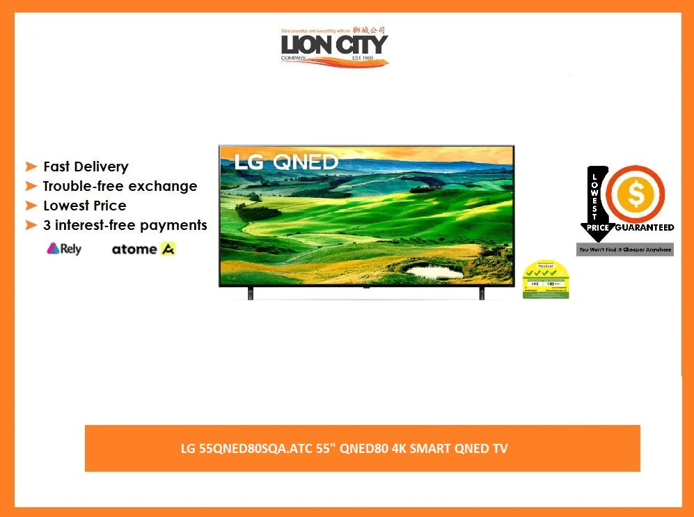 LG 55QNED80SQA.ATC 55" QNED80 4K SMART QNED TV - Image 2