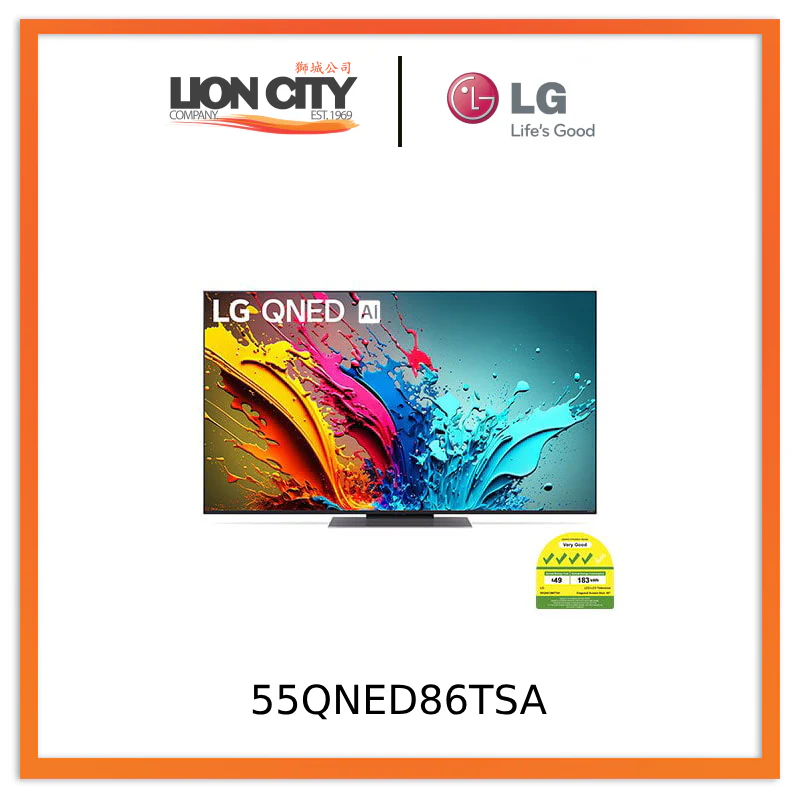 LG 55QNED86TSA 55 inch LG QNED86 4K Smart TV 2024