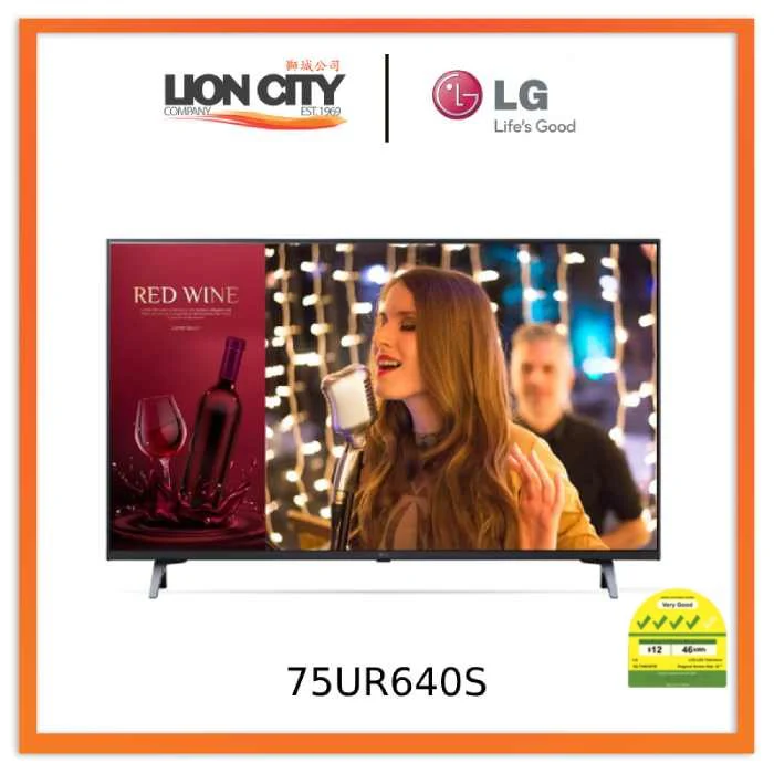 LG 75UR640S 75” UR640S Series UHD Signage TV with Slim Depth, LG SuperSign CMS