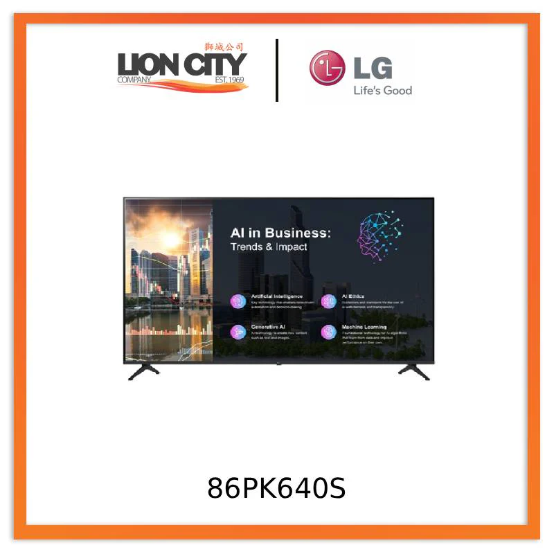 LG 86PK640S0SA 86" 4K UHD TV Signage