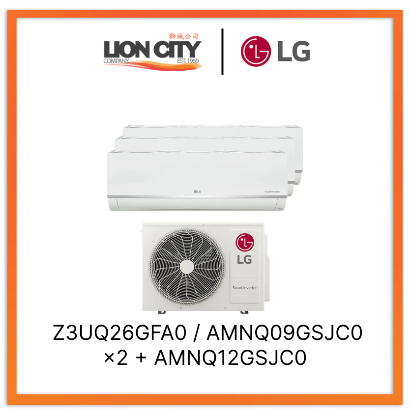 LG Alpha+ System 3 Wifi Aircon (9K X2 + 12K)