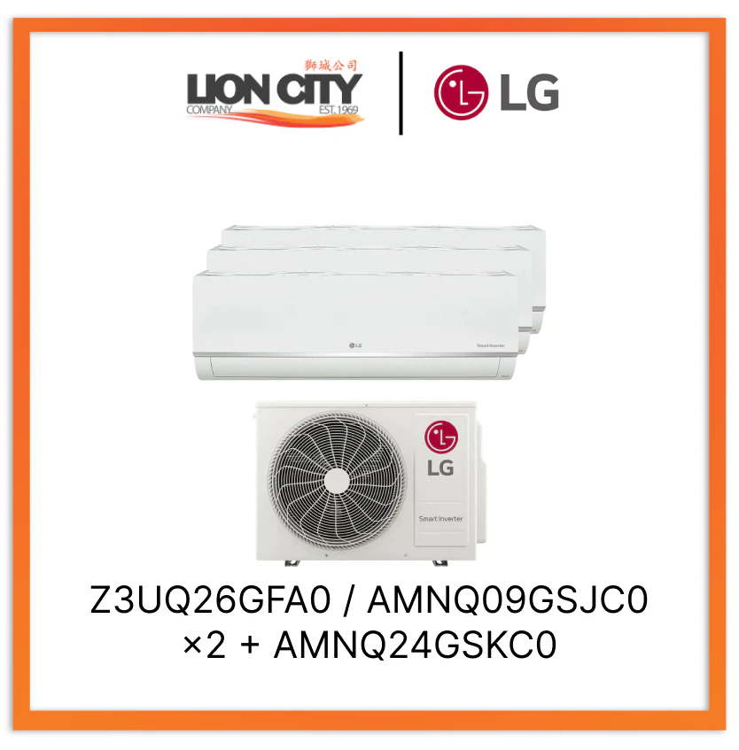 LG Alpha+ System 3 Wifi Aircon (9K X2 + 24K)