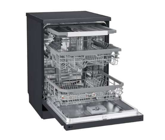 LG DFC425FM Front Control Smart Wi-fi Enabled Dishwasher in Matt Black - Image 4