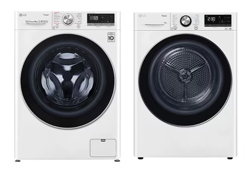 LG FV1409S3W 9KG AI Direct Drive Front Load Washing Machine + LG Dryer TD-H10VWD 10kg - Image 2