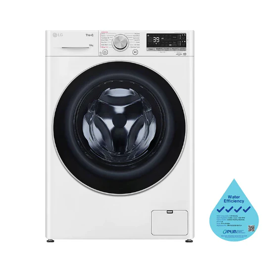 LG FV1410S3WA 10kg AI Direct Drive Front Load Washing Machine, White - Image 2
